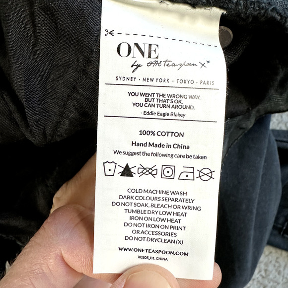 One Teaspoon Jeans Woman's 26 Black Low‎ Waist Skinny Leg Distressing - Picture 10 of 13